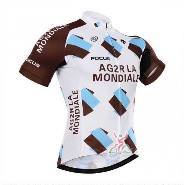 2015 Ag2r La Mondiale Wielershirt Met Korte Mouwen