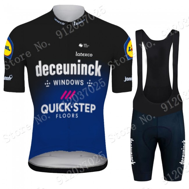 Quick Step 2021 Team Fietskleding Set Wielershirts Korte Mouw+Korte Fietsbroeken Bib HNa3hd