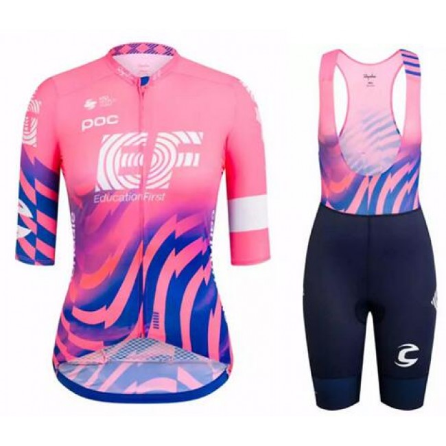 Wielerkleding Profteams 2020 Dames EF Education First Fietskleding Set Fietsshirt Met Korte Mouwen+Koersbroek Korte