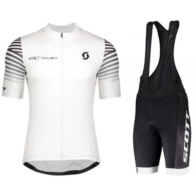 Wielerkleding Profteams 2020 SCOTT RC TEAM 10 Fietskleding Set Fietsshirt Met Korte Mouwen+Koersbroek Korte Wit