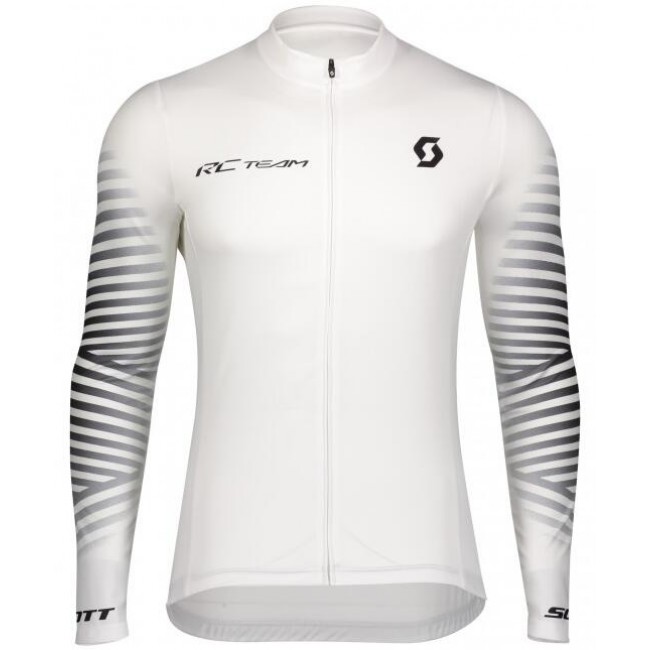 Wielerkleding Profteams 2020 SCOTT RC TEAM 10 Wielershirts Lange Mouw Wit