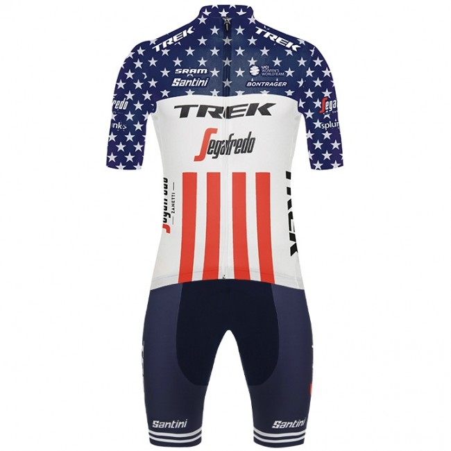 Wielerkleding Profteams 2020 TREK-SEGAFREDO Amerikanischer Meister Fietskleding Set Wielershirt Korte Mouwen+Fietsbroek Korte