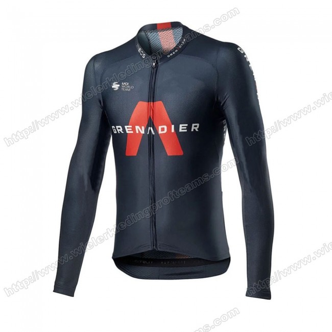 Team INEOS Grenadier 2020 Fietskleding Set Wielershirts Lange Mouw+Lange Wielrenbroek Bib HUIIB