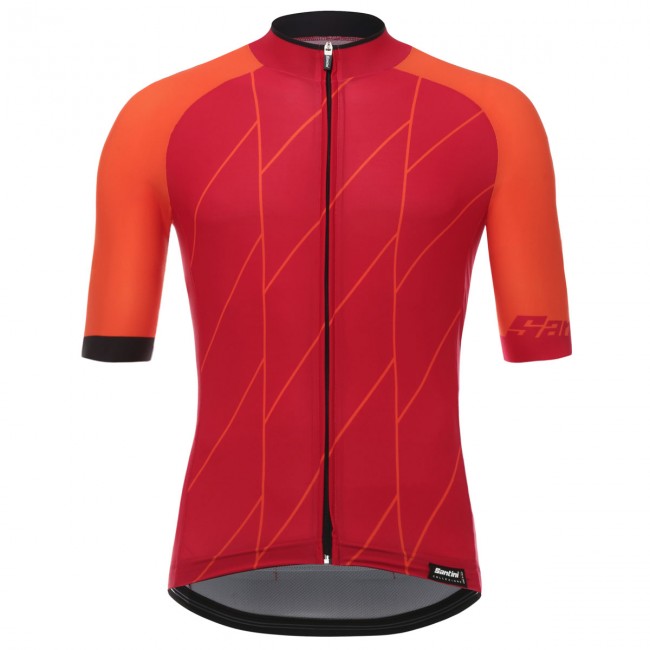 Santini Ace Rood Wielershirt Korte Mouw