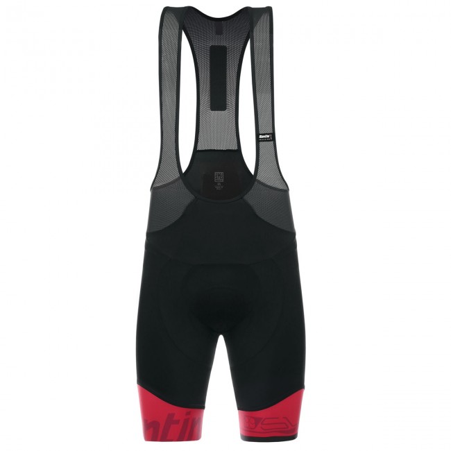 Santini Sleek 99 Rood Korte Fietsbroeken Bib