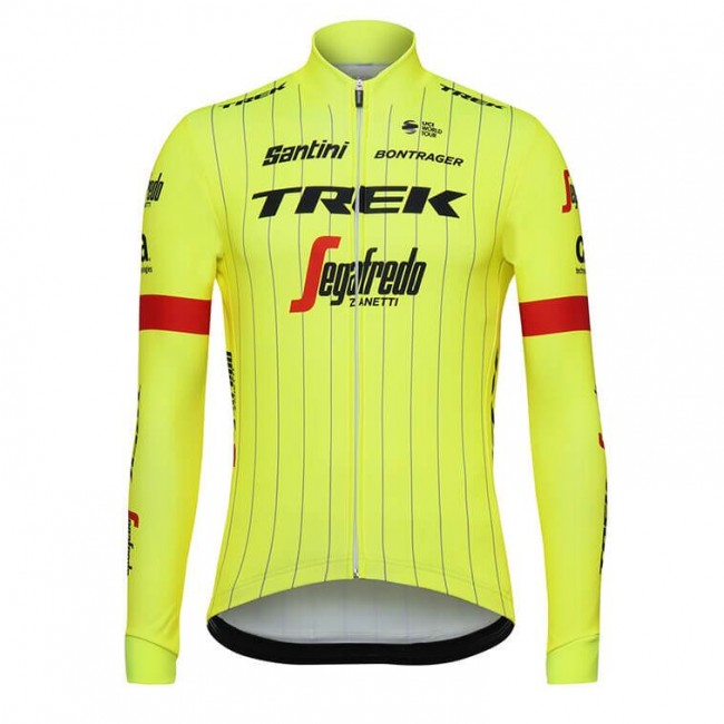 Trek Segafredo 2018 Fluo Geel Wielershirt Lange Mouw