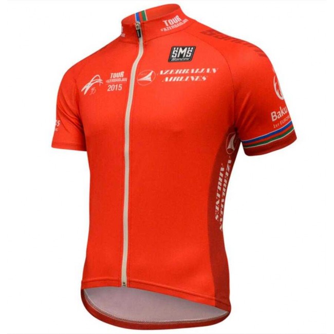 2015 Tour AzerBaidjan Wielershirt Met Korte Mouwen Oranje