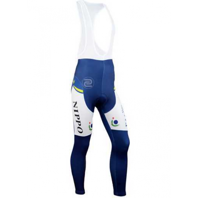 2014 FANTINI Fietskleding Lange Fietsbroeken Bib Blauw Geel Wit